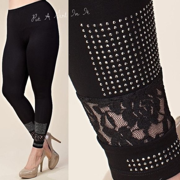 plus size lace leggings